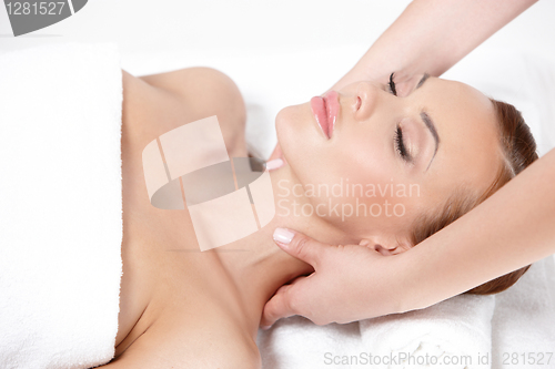 Image of Lying on spa bed