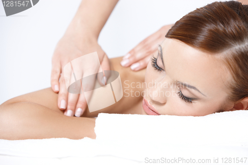 Image of Lying on spa bed