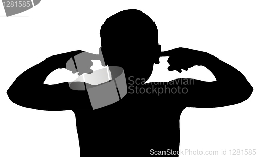 Image of Isolated Boy Child Gesture Not Listening