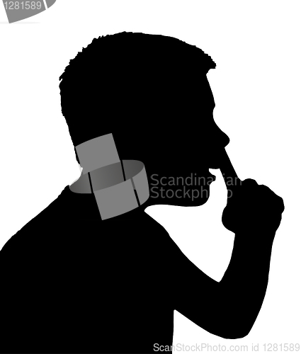 Image of Isolated Boy Child Gesture Picking Nose
