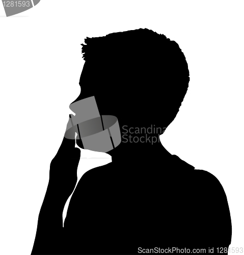 Image of Isolated Boy Child Gesture Cover Mouth