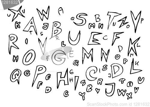 Image of hand drawn alphabet