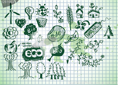 Image of green bio icons