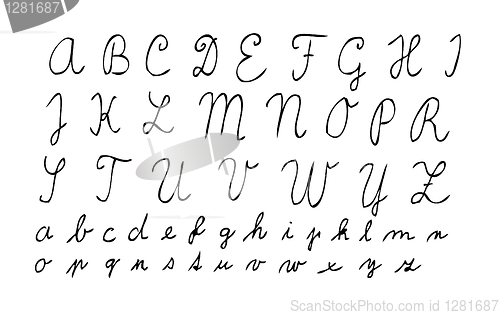 Image of hand drawn alphabet