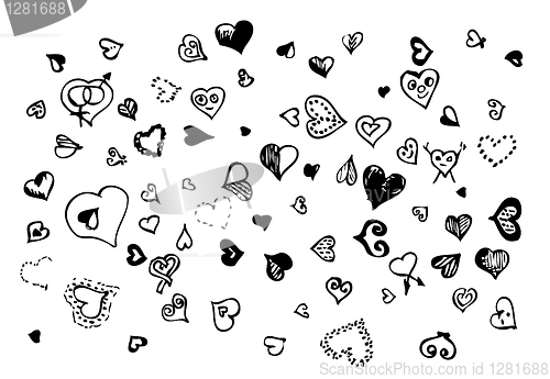 Image of hand drawn hearts