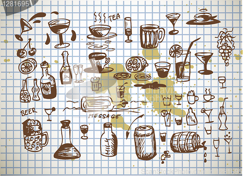 Image of hand drawn drinks