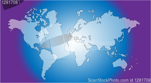 Image of world map in blue