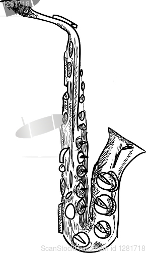 Image of saxophone in black