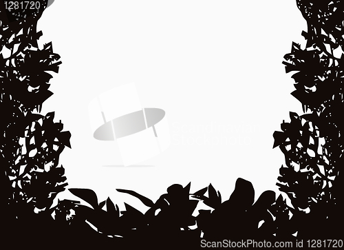 Image of Isolated Bush Frame Vector