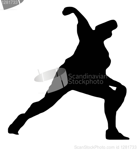 Image of Sport Silhouette - Baseball Pitcher