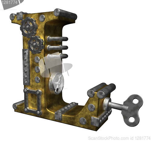 Image of steampunk letter l