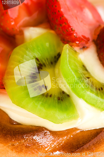 Image of French cake with fresh fruits