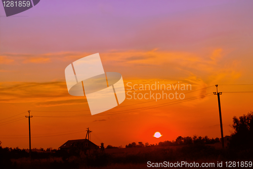 Image of Village sunset