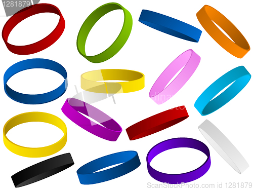 Image of Set of colorful wristband