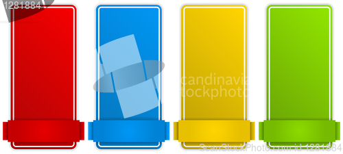 Image of Set of Colorful Text Box