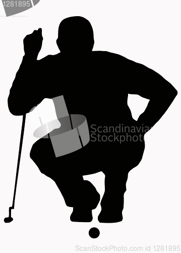 Image of Sport Silhouette - Golfer Sizing put up