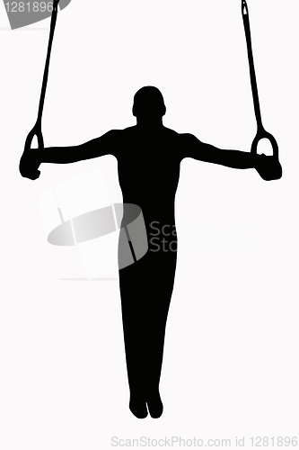 Image of Sport Silhouette - Gymnast on Rings