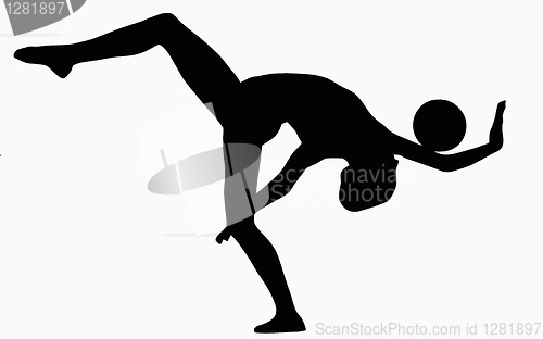 Image of Sport Silhouette - Gymnast Floor Routine