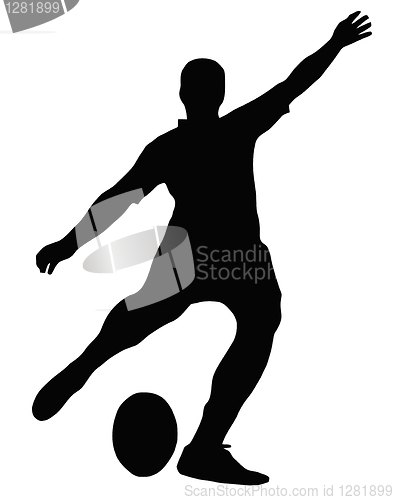 Image of Sport Silhouette - Rugby Football Kicker