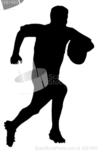 Image of Sport Silhouette - Rugby Football Runner