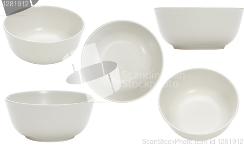 Image of five point of view of empty bowl