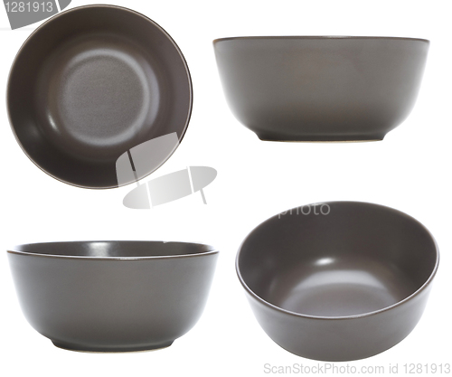 Image of four point of view of empty bowl