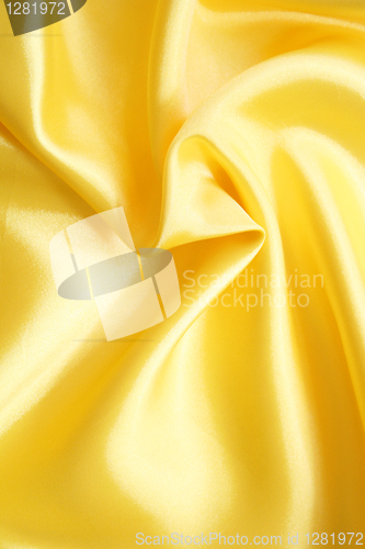 Image of Smooth elegant golden silk can use as background 