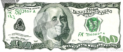 Image of Shaky 100 US Dollar Bill