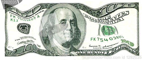 Image of Shaky 100 US Dollar Bill