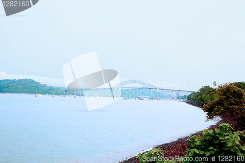 Image of Beautiful bridge connected South and North Americas (Puente de l