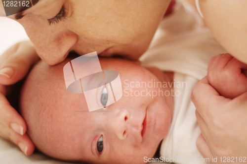 Image of Mother and her newborn baby 