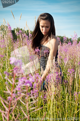 Image of Beautiful brunette woman
