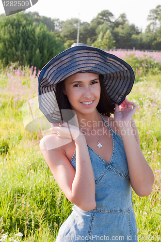 Image of Beautiful brunette woman