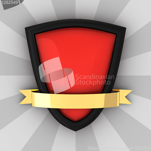 Image of Red blank shield