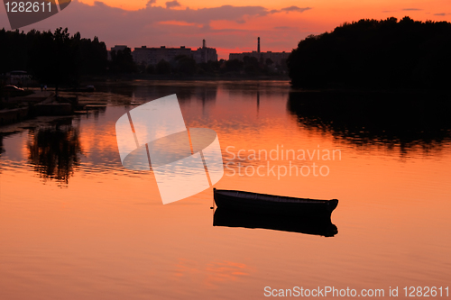 Image of Reservoir after sunset