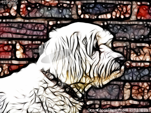 Image of Abstract Artistic Maltese Dog Drawing