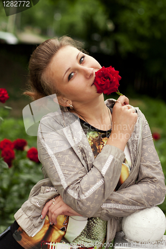 Image of girl with a rose