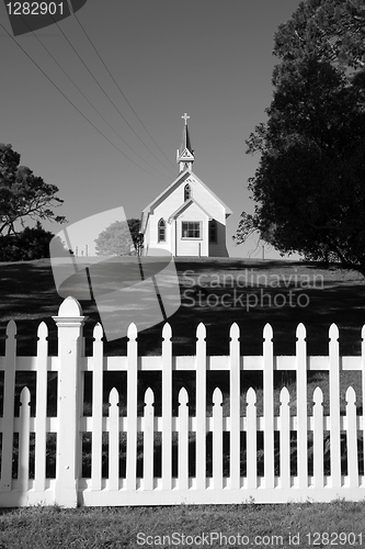 Image of Monochrome rural church