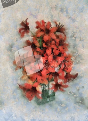 Image of Bouquet in Small Glass Vase