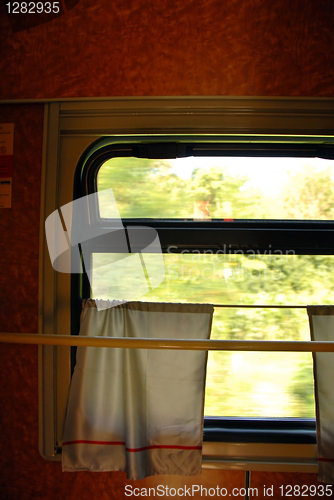Image of Train wagon window