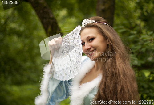 Image of Snow Maiden with a fan
