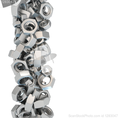 Image of Stream of screw nuts