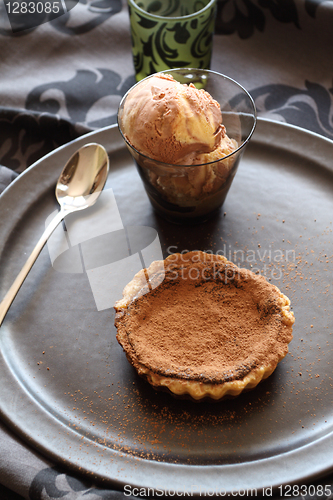 Image of Chocolate Tart And Ice Cream