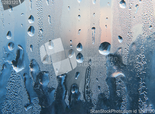 Image of water drops and frost