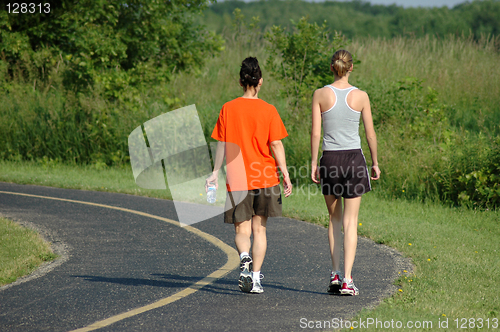 Image of Two women walking