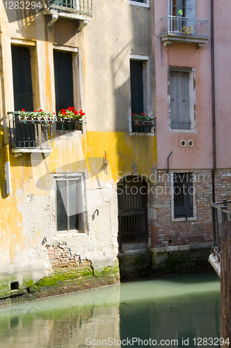 Image of canal scene  Venice Italy