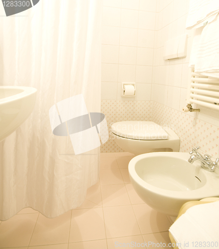 Image of luxury bathroom towel warmer Venice Italy