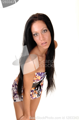 Image of Girl bending toward camera.