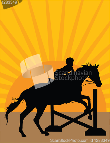 Image of Horse Jumping Silhouette 2