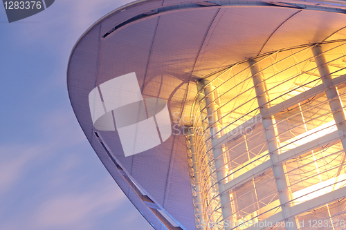 Image of modern building at night